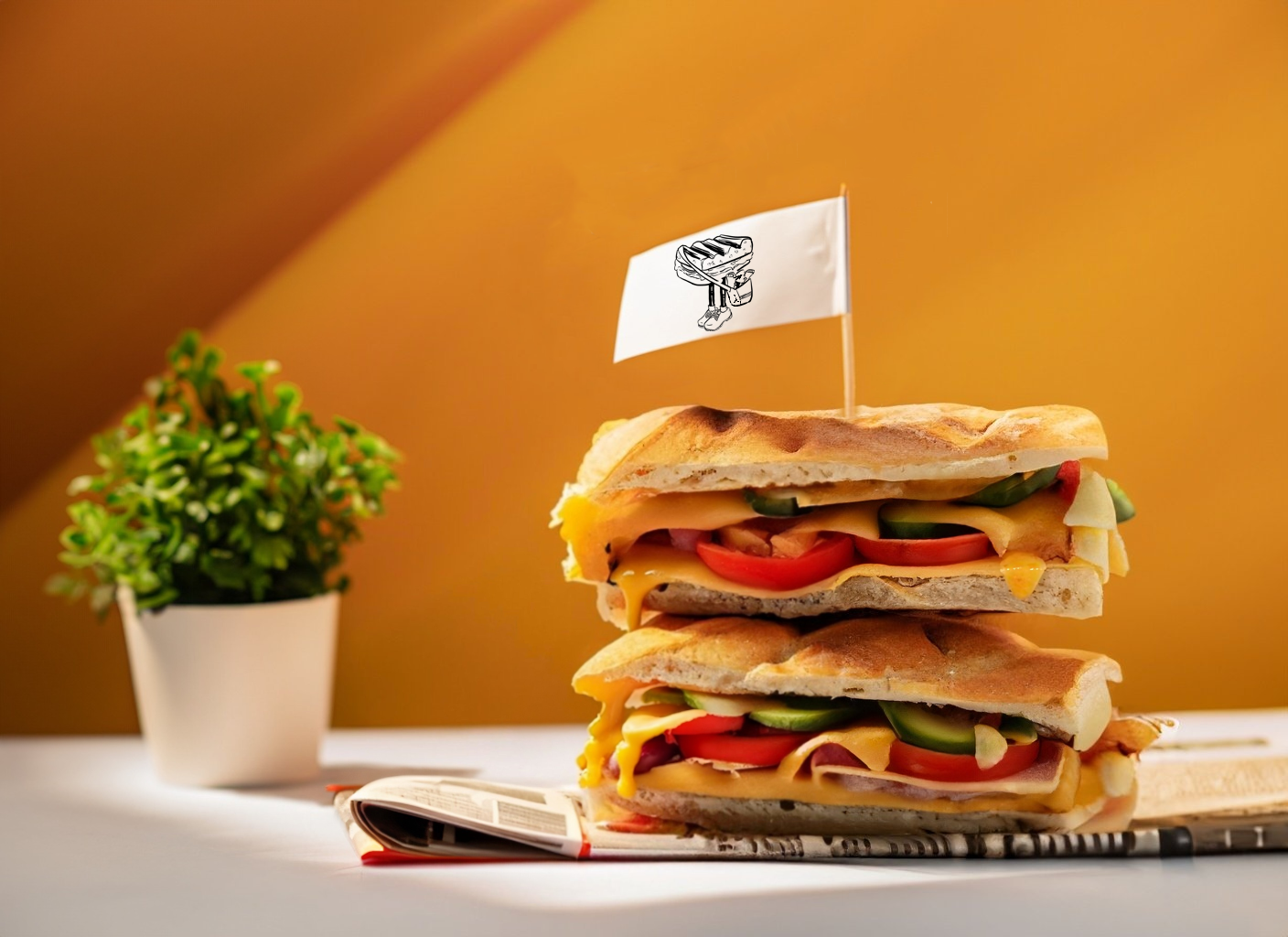 panini with flag